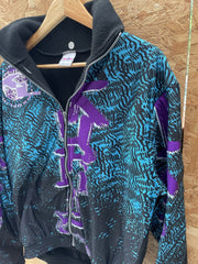 Vintage Kupline Dynamic Collection Cycling Jacket L Retro 90s Abstract Print