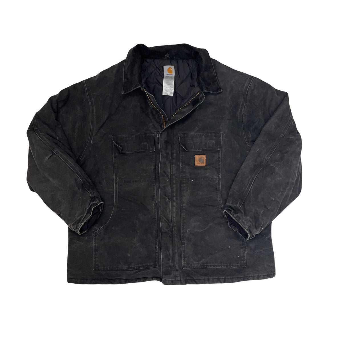 Vintage Carhartt Chore Barn Coat 3XL Black Quilted Jacket