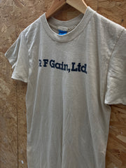 Vintage 70s beige RF Gain USA souvenir single stitch t-shirt size small