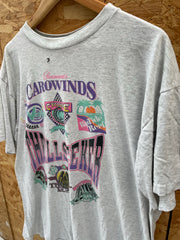 Vintage Carowinds Thrillseeker T-Shirt Gray XL Paramount Parks Retro 90s Tee