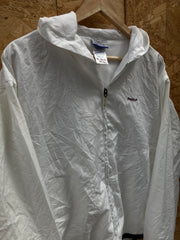 Vintage Y2K Reebok white shell track windbreaker jacket size medium