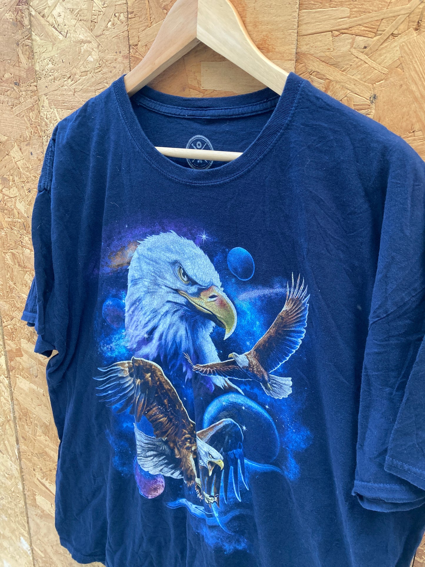 Vintage Y2K navy blue American Eagle moonlight print souvenir t-shirt size XL