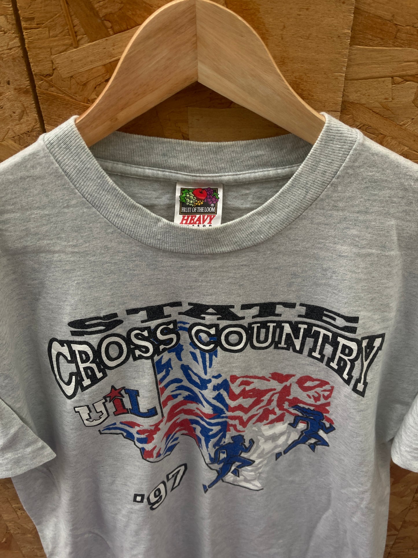 Vintage 97 State x Country Run souvenir single stitch grey T-shirt size large