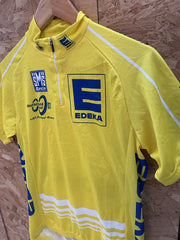 Vintage Santini Deutschland Tour 2007 Cycling Jersey Yellow Blue Size S