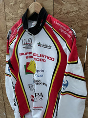 Jolanda Cycling Jersey Long Sleeve White Red Black Men's L