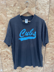 Vintage 90s Single Stitch Fruit of the Loom Cubs T-Shirt Black XL Graphic Tee