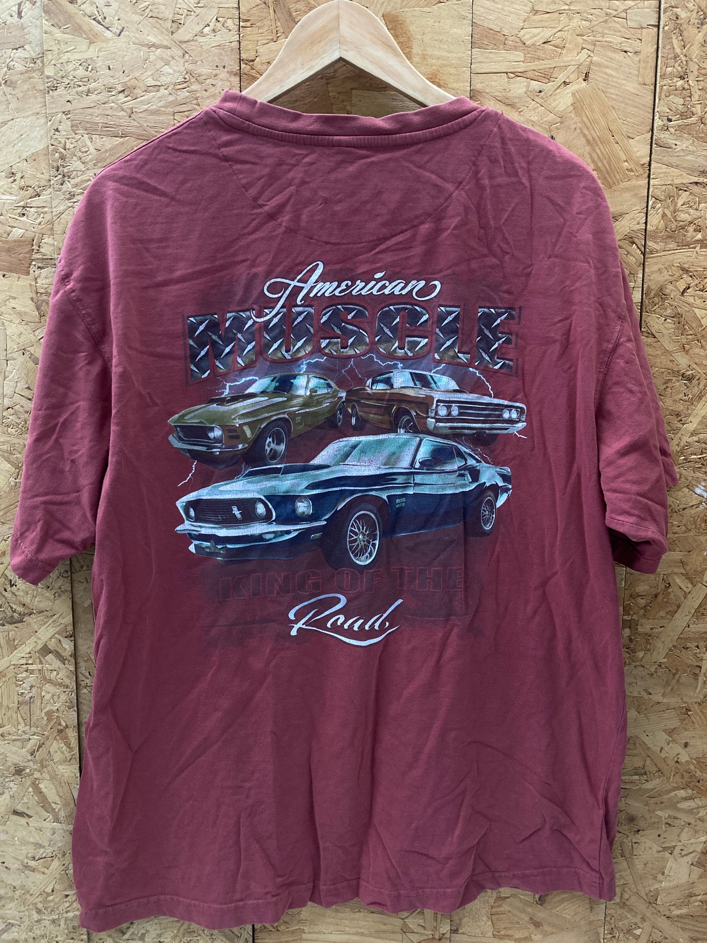 American muscle king of the road rusty red t-shirt size XL by out of bounds