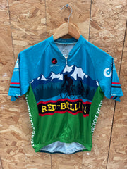 Pactimo Red-Bell 100 Cycling Jersey Short Sleeve Blue Green Size S