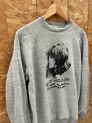 Vintage 80s Rez-Arlof Italian Graphic Sweatshirt Crewneck Grey Size XL