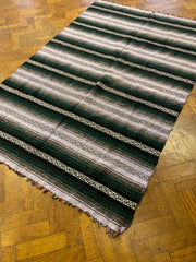 Vintage Serape Blanket Southwestern Striped Woven Throw Yoga Mat Blanket