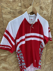 Marcello Bergamo Cycling Jersey XXL Red White Short Sleeve Men's Sportswear