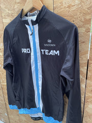 Xintown Pro Team Cycling Jacket Men's Size L Black White Blue