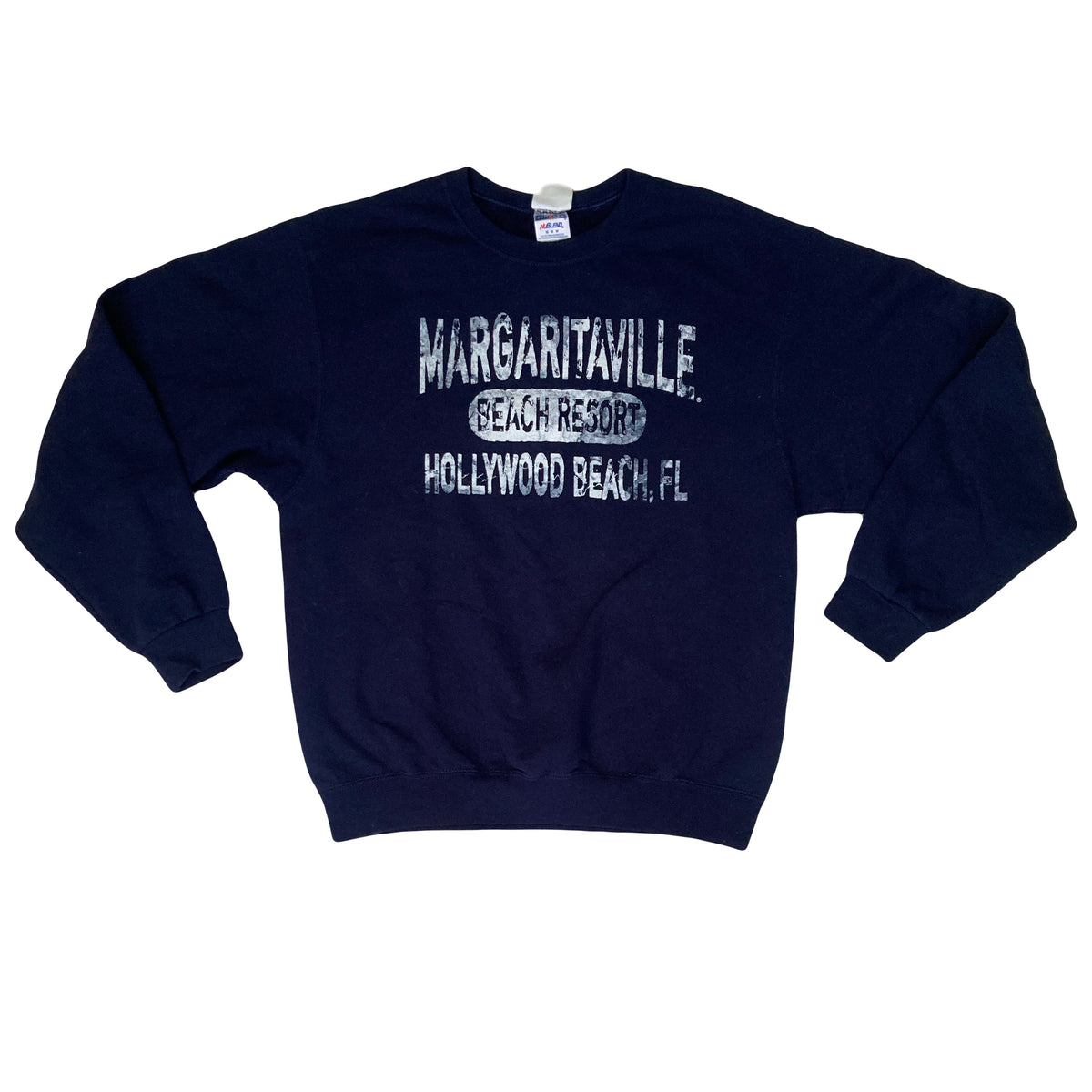 Vintage 90s Margaritaville USA navy crew neck sweater size medium by jerzees
