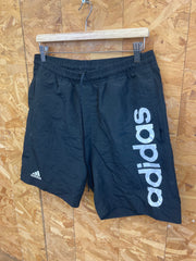 Vintage Y2K Adidas spell out black white swim summer shorts size medium
