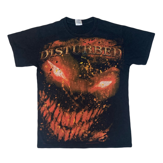 Vintage Y2K Disturbed large skull print rock metal band t-shirt size small