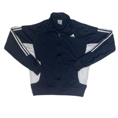 Vintage Y2K Adidas zip track top navy blue white size 36/38 medium