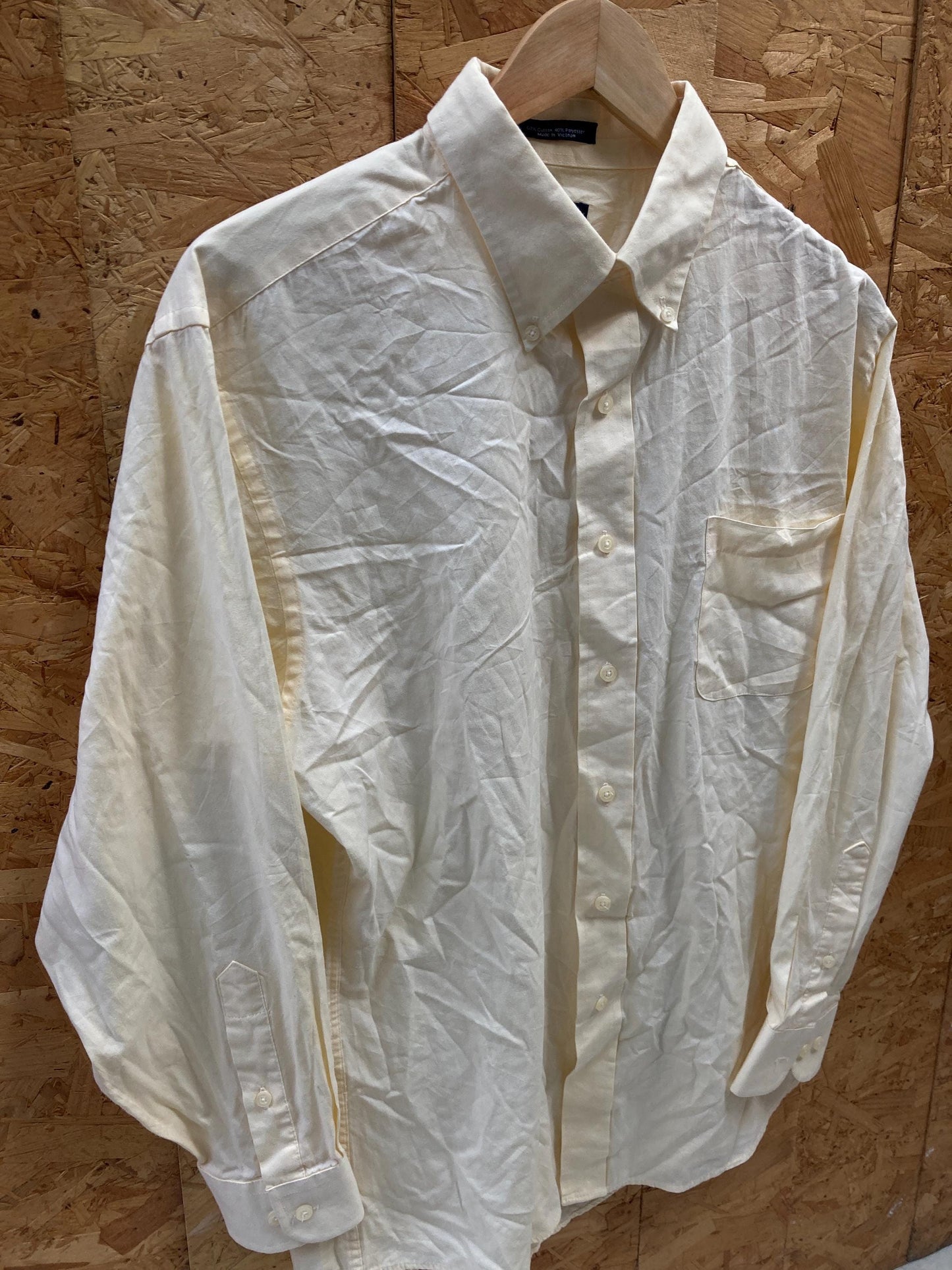 Vintage Y2K Ralph Lauren Chaps light yellow shirt size large