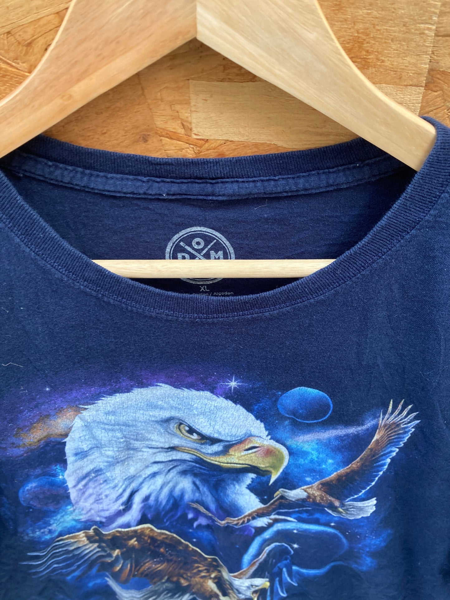 Vintage Y2K navy blue American Eagle moonlight print souvenir t-shirt size XL