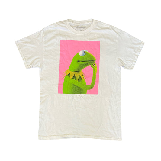 Vintage Kermit The Muppets pink white souvenir t-shirt size medium