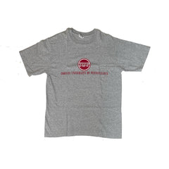 Vintage 90s Indiana University of Pennsylvania USA souvenir college varsity grey single stitch t shi