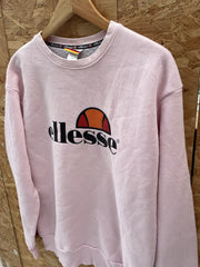 Vintage Y2K Ellesse Heritage Pink Crew Neck Sweatshirt Size M Logo