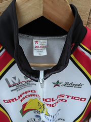 Jolanda Cycling Jersey Long Sleeve White Red Black Men's L