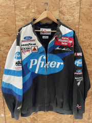 Vintage Mark Martin Roush Chase Authentics NASCAR Pfizer Racing Jacket XXL