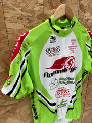 Vintage Giordana Cycling Jersey Men's L Green Short Sleeve Bike Shirt