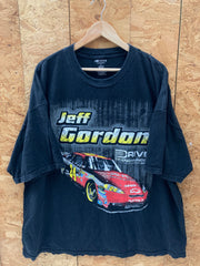 Vintage Y2K Jeff Gordon Chevy Impala NASCAR double print black t-shirt size XXXL