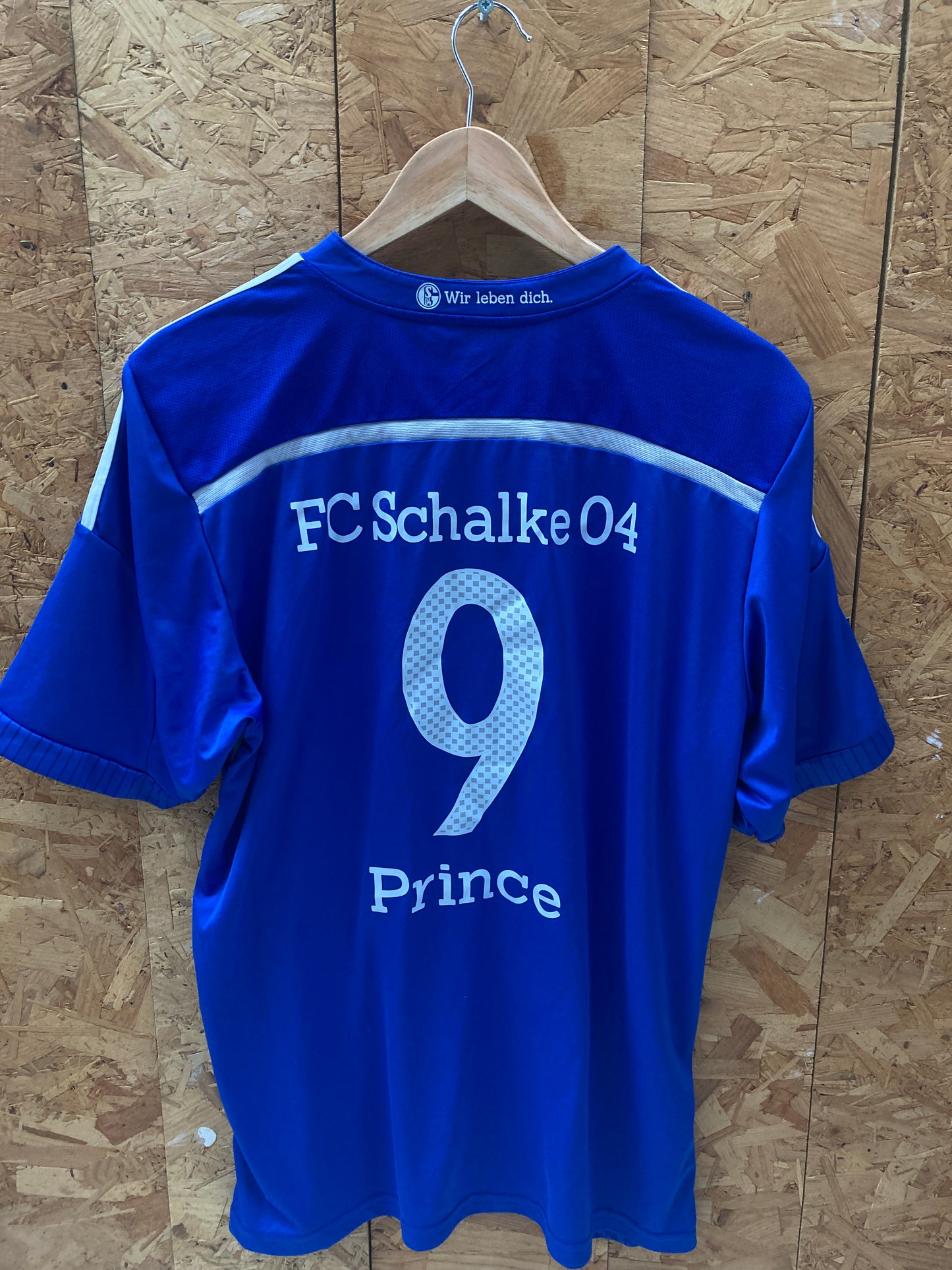 Vintage FC Schalke 9 Price blue jersey size large by Adidas