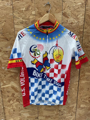 Vintage Nalini Team "Bike Time 2004" Cycling Jersey Size L White/Red/Blue