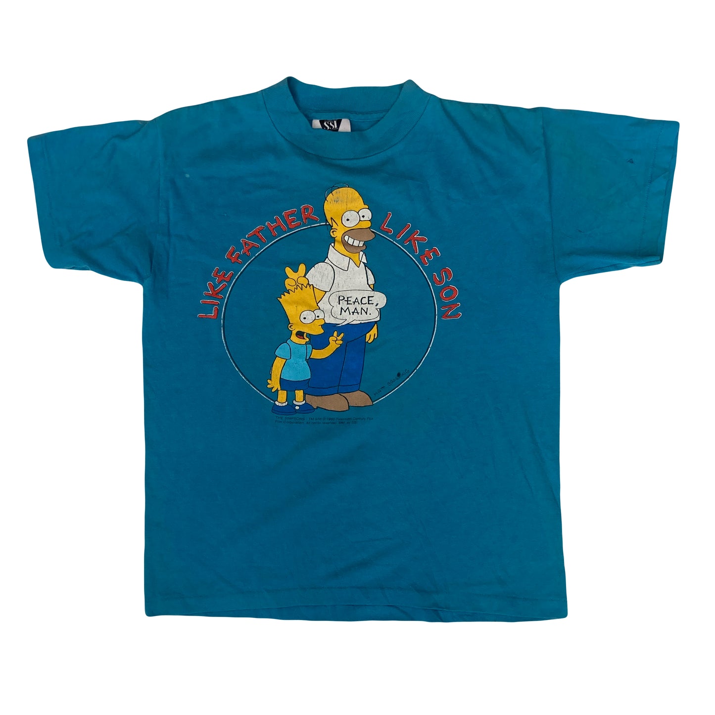 Vintage 90s The Simpsons like father like son single stitch t-shirt size XS