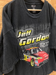 Vintage Y2K Jeff Gordon Chevy Impala NASCAR double print black t-shirt size XXXL