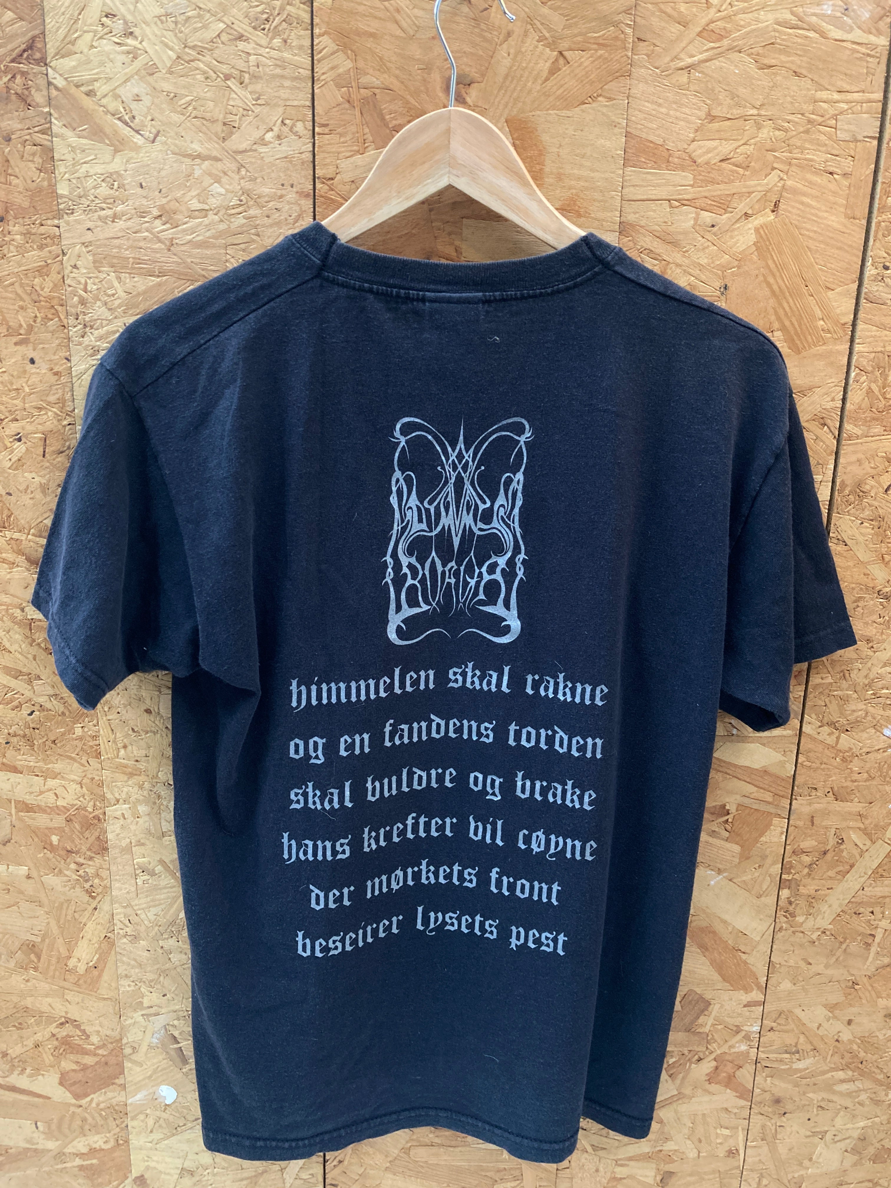 Vintage 90s Dimmu Borgir For Ass Tid double side print black t-shirt size medium
