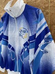 Vintage Cama Cervia Track Jacket L Blue White Retro