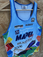 Santini Mapei Cycling Jersey Tank Top Blue Size L 2006 Race Event