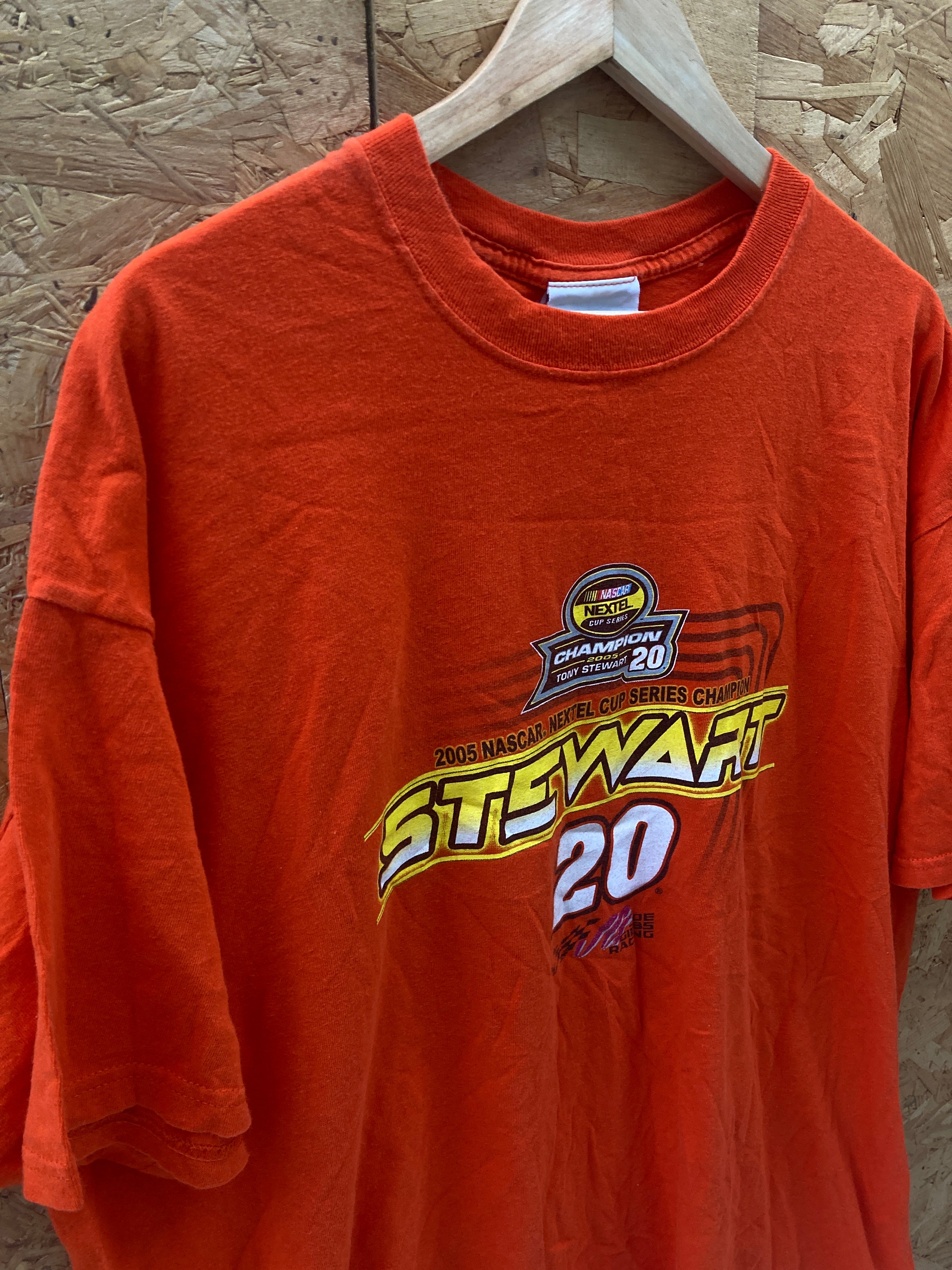 Vintage 05 Tony Steward Home Depot Nascar orange Joe Gibbs Tshirt size XXL
