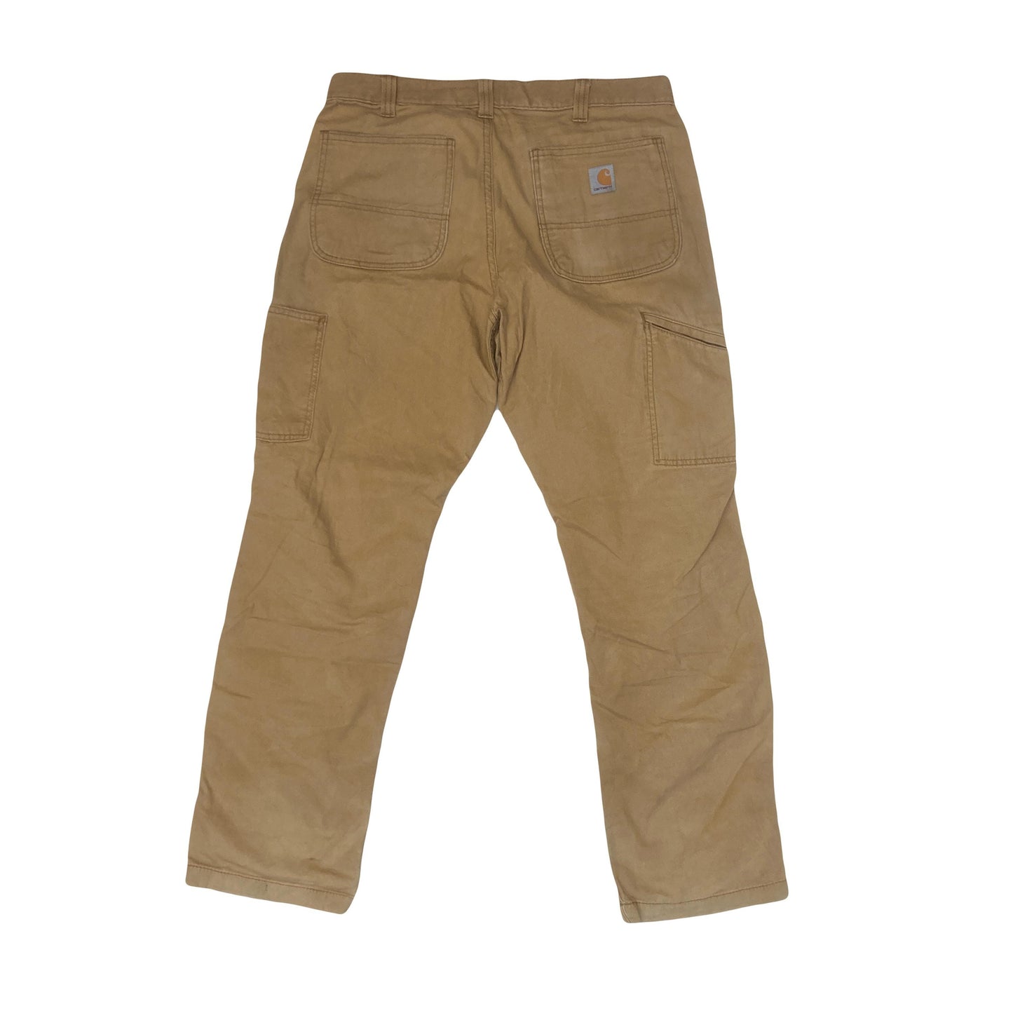 Vintage 90s distressed worn Carhartt double knee beige heavy cotton canvas duck weave workwear carpe