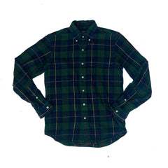 Vintage Y2K navy green brushed cotton check shirt size S by Polo Ralph Lauren