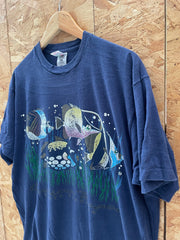 Vintage Fruit of the Loom Carolina Beach North Carolina Fish T-Shirt XXL Navy