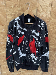 Campagnola Cycle Track Jacket Black Red White Abstract Size L
