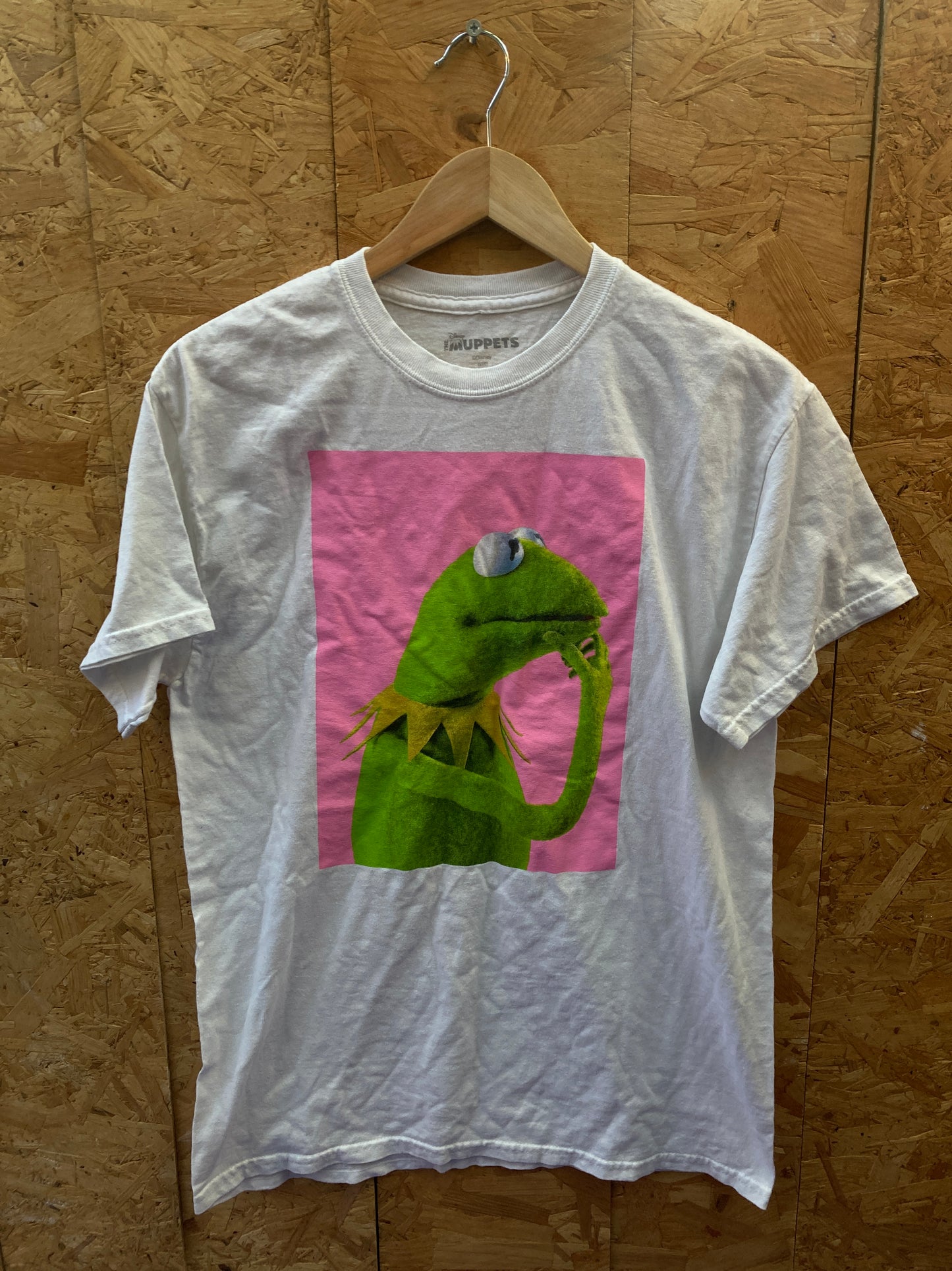 Vintage Kermit The Muppets pink white souvenir t-shirt size medium