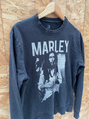 ZION Bob Marley Graphic Sweatshirt Crewneck Pullover Black Size M