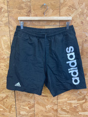 Vintage Y2K Adidas spell out black white swim summer shorts size medium