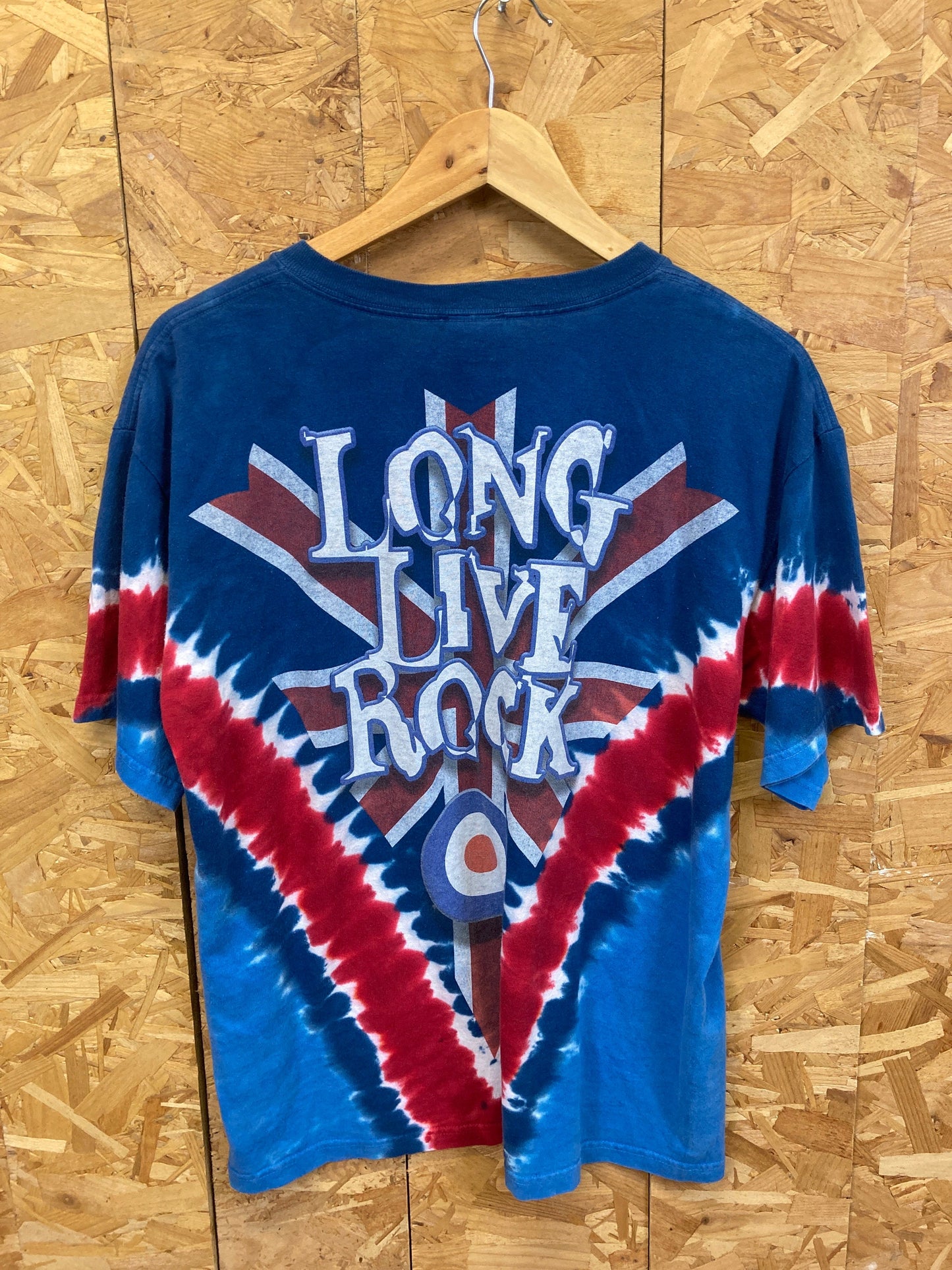 Vintage 90s The Who long live rock tie dye blue red t shirt size medium by liquid blue