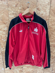 Puma Track Jacket Red Black XL Full Zip Athletic Sportswear