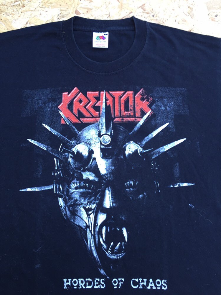 Vintage 00 Kreator Hordes of Chaos band t shirt size large by fruit of the loom
