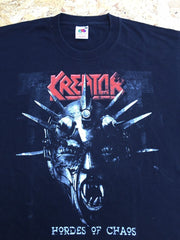 Vintage 00 Kreator Hordes of Chaos band t shirt size large by fruit of the loom