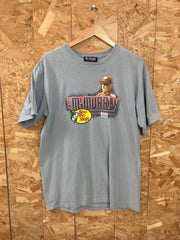 Vintage 90s Jamie McMurray ganassi racing Chevy impala NASCAR grey orange double side print souvenir