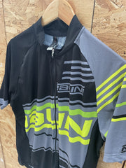 Nalini Men's Cycling Jersey Short Sleeve Black Grey Neon Yellow Size XL